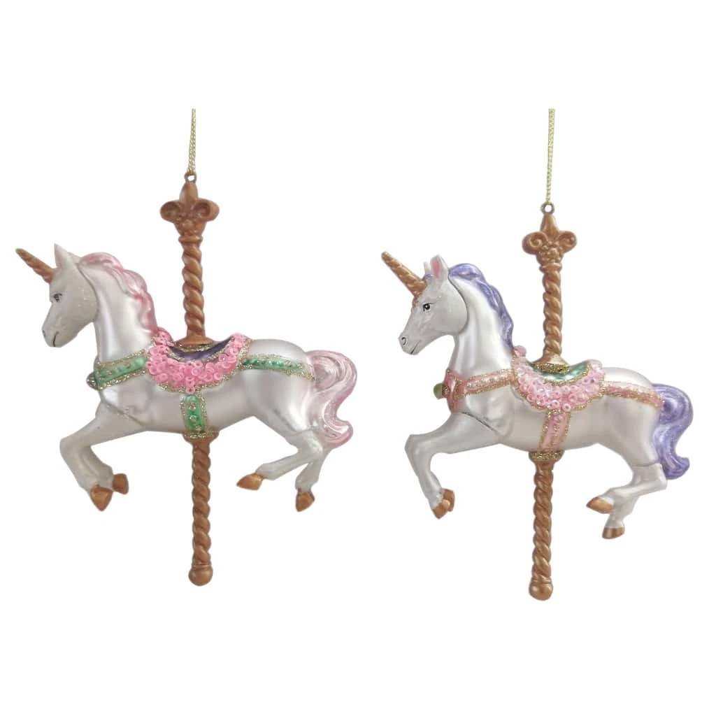 Outlet 🧨 Assorted 6" Glass Carousel Ornament by Ashland® ❤️ 3 Outlet 🧨 Assorted 6" Glass Carousel Ornament by Ashland® ❤️