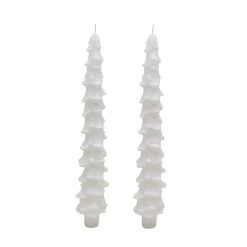 Outlet ⌛ 10.5" White 🔥 Christmas Tree Taper Candles by Ashland®, 2ct. 😀