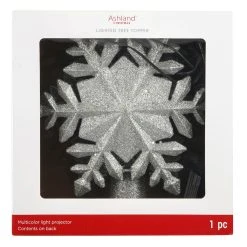 Discount 🥰 9" Silver Glitter Snowflake Multicolor Light Projector Tree Topper by Ashland® 😀