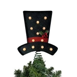 Cheapest ⭐ 10" Snowman Top Hat Lighted Tree Topper by Ashland® 😀 -Ashlandty Shop 10701970 3