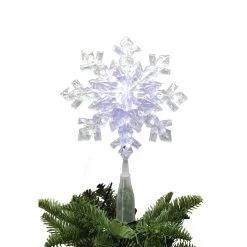 Hot Sale ✔️ 12.5" Iridescent Snowflake Lighted Tree Topper by Ashland® ⭐ -Ashlandty Shop 10701975 3