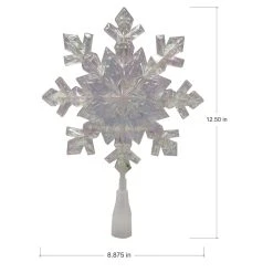 Hot Sale ✔️ 12.5" Iridescent Snowflake Lighted Tree Topper by Ashland® ⭐ -Ashlandty Shop 10701975 5