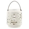 Discount ⌛ 7" White 🛒 Christmas Tree & Snowflake Ceramic Tealight Lantern by Ashland® 🔔 -Ashlandty Shop 10702120 1