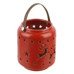 Flash Sale 🔔 7" Red Reindeer Ceramic Tealight Lantern by Ashland® ❤️ -Ashlandty Shop 10702223 2