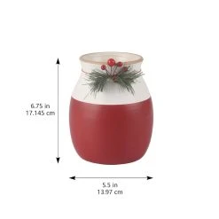 Top 10 ✨ 6.75" Red & White Holly Vase by Ashland® 🛒 -Ashlandty Shop 10702359 2