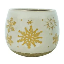 Cheapest 🎉 4.4" Ceramic Snowflake Pot by Ashland® 💯