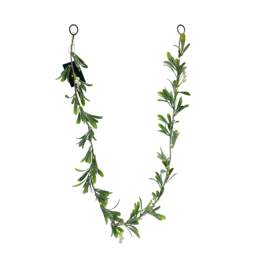 Best deal ⭐ 5ft. Pre-Lit LED White Berry Leaf Garland by Ashland® ⌛ 4 Best deal ⭐ 5ft. Pre-Lit LED White Berry Leaf Garland by Ashland® ⌛ - Image 2