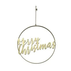 Wholesale 🧨 16" Gold Merry 🔔 Christmas Form Wreath by Ashland® ❤️