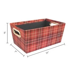 Cheapest 😍 Small Red Plaid Christmas Gift Bin by Ashland® ❤️ -Ashlandty Shop 10703264 3