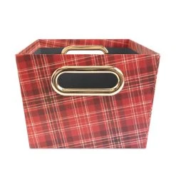 Cheapest 😍 Small Red Plaid Christmas Gift Bin by Ashland® ❤️ -Ashlandty Shop 10703264 4