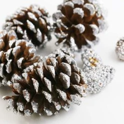 Promo ✔️ Brown & Silver Glitter Pinecones by Ashland® 💯 -Ashlandty Shop 10703687 3