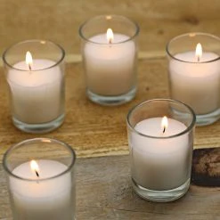 Buy ⭐ 12 Packs: 12 ct. (144 total) White Glass Votive Candles Pack by Ashland® Basic Elements™ ✨ -Ashlandty Shop MP136302 3