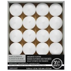 Hot Sale 🛒 12 Packs: 40 ct. (240 total) Basic Elements™ White Floating Candles Value Pack by Ashland® ✔️