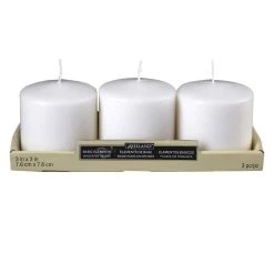 Cheap 😀 12 Packs: 3 ct. (36 total) Basic Elements™ White Pillar Candles by Ashland® ✨
