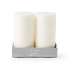 Buy ✨ 12 Packs: 2 ct. (24 total) White Pillar Candle Pair by Ashland® ⭐ -Ashlandty Shop MP317969 30
