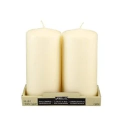 Brand new ⭐ 12 Packs: 2 ct. (24 total) Ivory Pillar Candle Pair by Ashland® 🔥