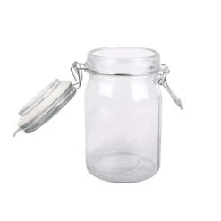 Budget ⌛ 12 Pack: Round Glass Jar with Latch by Ashland® ❤️ -Ashlandty Shop MP354885 3
