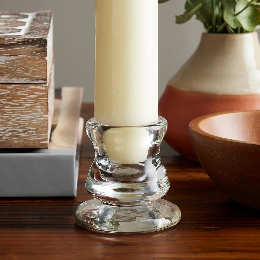 Buy ❤️ 12 Pack: 2.25" Chunky Glass Taper Candle Holder by Ashland® 🥰 4 Buy ❤️ 12 Pack: 2.25" Chunky Glass Taper Candle Holder by Ashland® 🥰 - Image 2