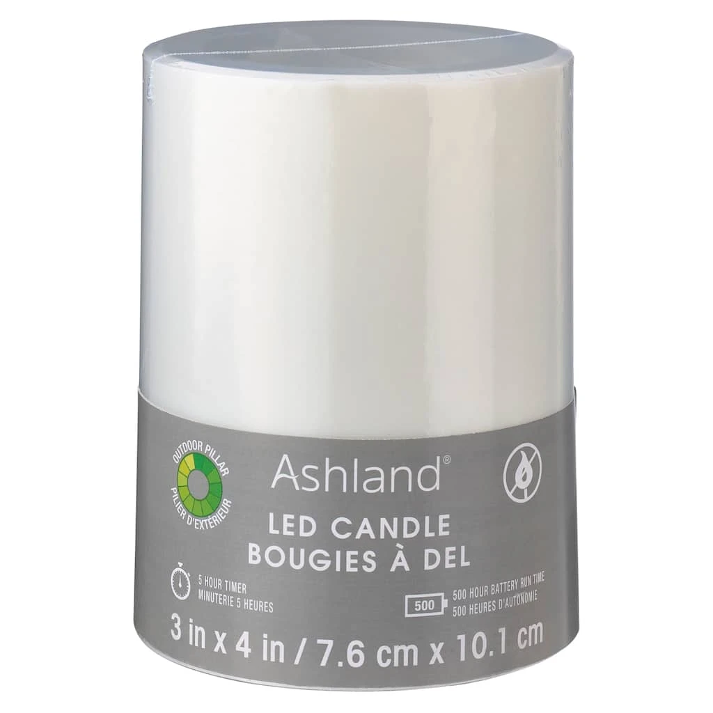 Coupon β 12 Pack: 3" x 4" White LED Outdoor Pillar Candle by Ashland® π 3 Coupon β 12 Pack: 3" x 4" White LED Outdoor Pillar Candle by Ashland® π