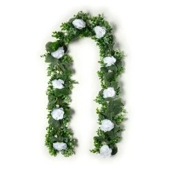 Outlet ❤️ 12 Pack: 6ft. White Rose Foliage Garland by Ashland® ⭐ -Ashlandty Shop MP627257 21