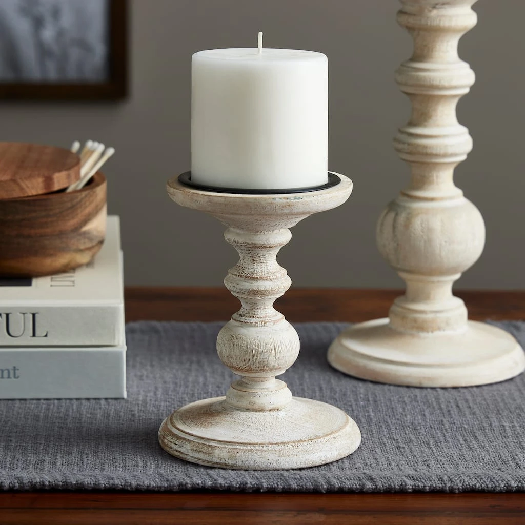 Best Pirce โ๏ธ 6 Pack: 6" Whitewashed Wood Carved Pillar Candle Holder by Ashland® ๐ฏ 4 Best Pirce โ๏ธ 6 Pack: 6" Whitewashed Wood Carved Pillar Candle Holder by Ashland® ๐ฏ - Image 2