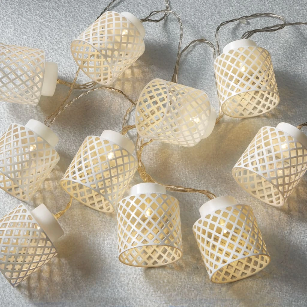 Promo ๐ 8 Pack: 10ct. Warm White LED Lattice Shade String Lights by Ashland® ๐ 4 Promo ๐ 8 Pack: 10ct. Warm White LED Lattice Shade String Lights by Ashland® ๐ - Image 2